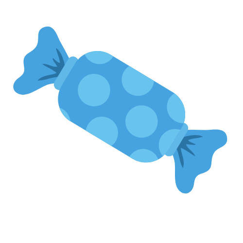 Blue candy icon for gushies